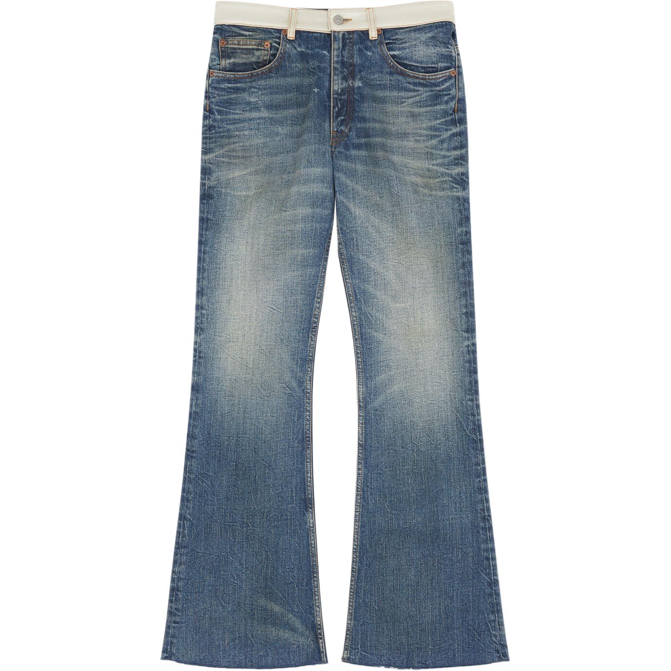 

Джинсы с принтом Numbers MM6 Maison Margiela, синий