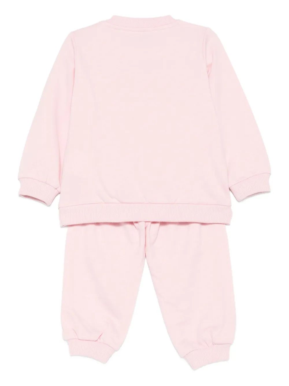 Спортивный костюм с принтом плюшевого мишки Moschino Kids, розовый — фото 2