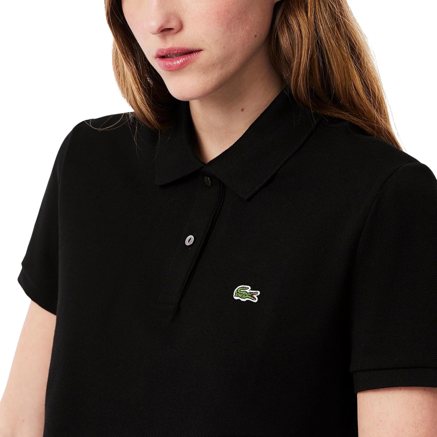 Футболка поло Lacoste Petit Piqué, Black — фото 2