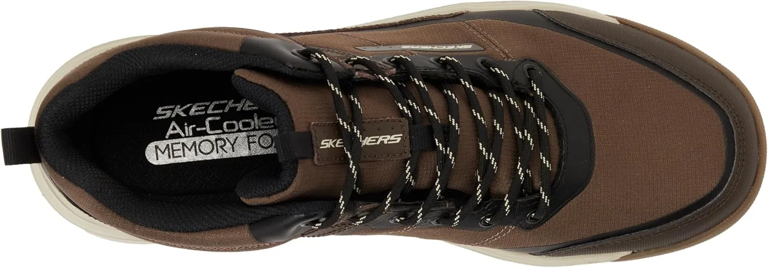 Мужские кроссовки Skechers Urban Street Hiker, Brown Leather Textile Trim — фото 3