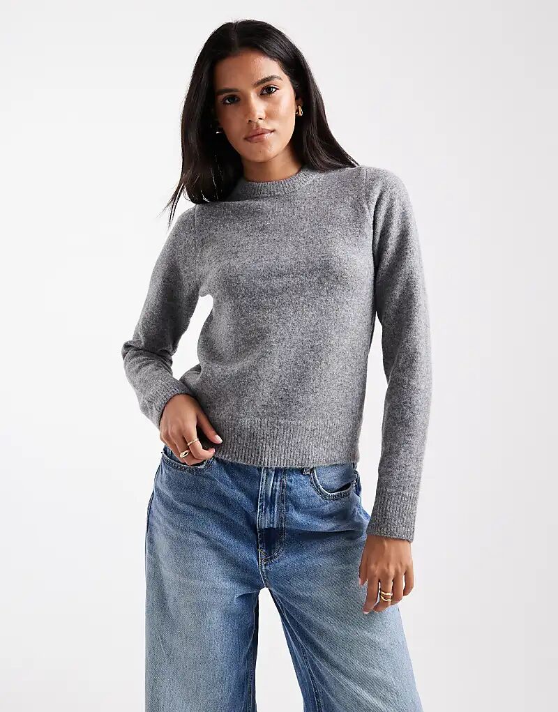 

Джемпер New Look с круглым вырезом серого цвета