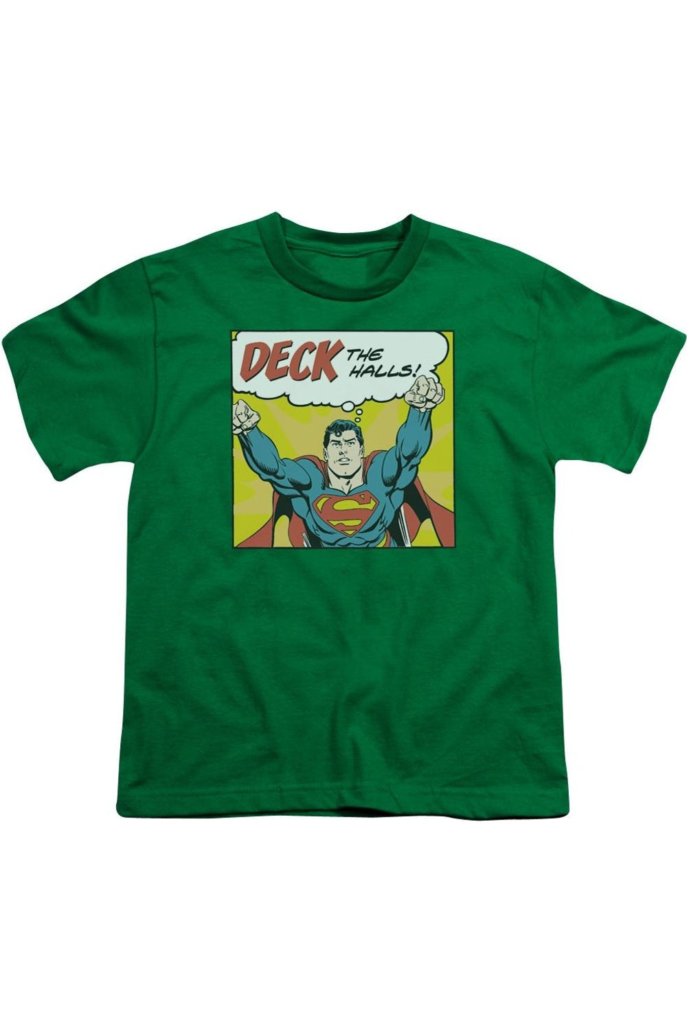 

Футболка с коротким рукавом для подростков DC Comics Deck The Halls Gildan, зеленый