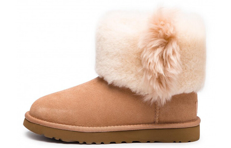 Сапоги женские UGG с внешним мехом, коричневый