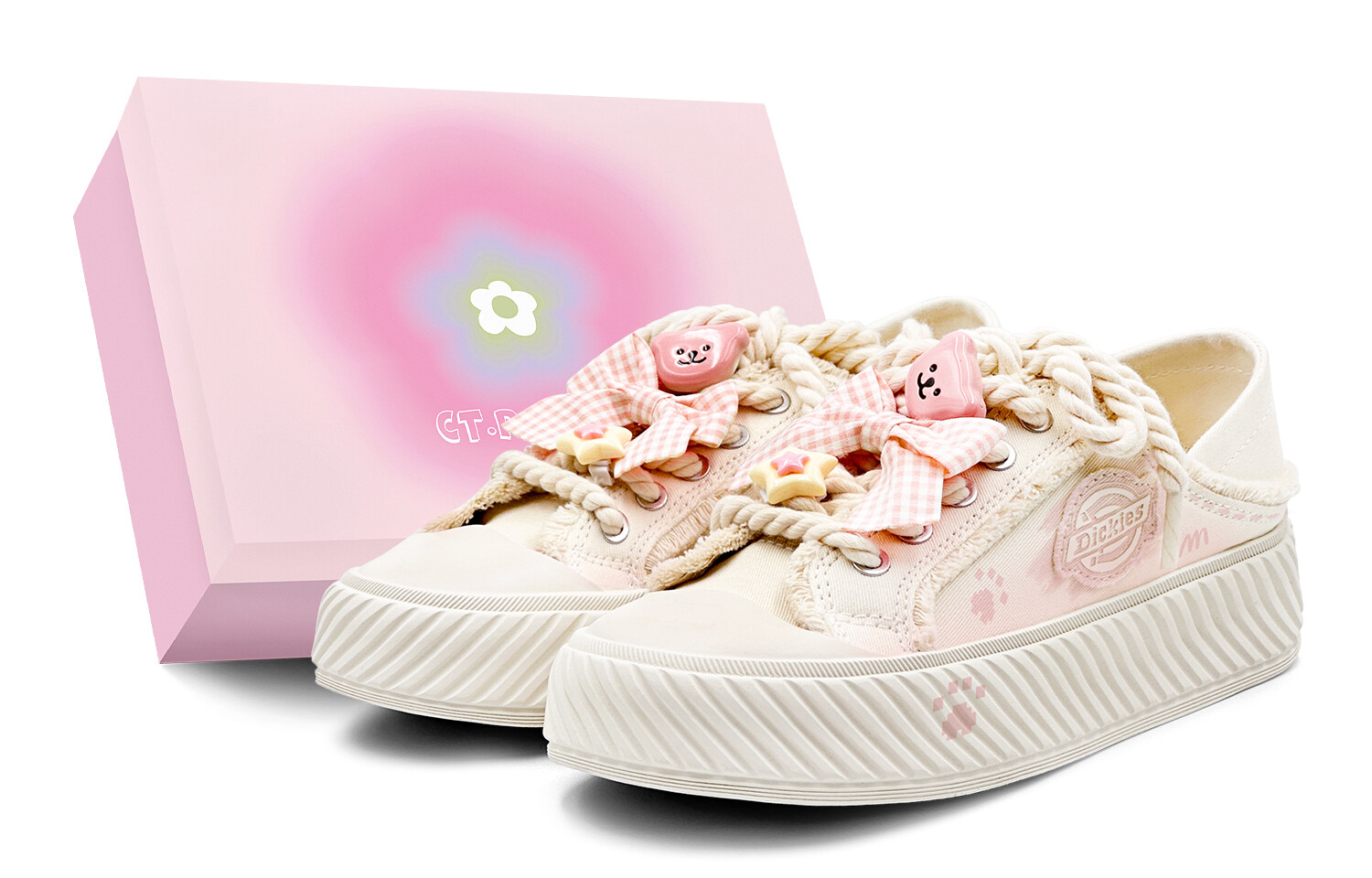 

100th Anniversary Canvas Shoes Women's Low-top Pink Dickies