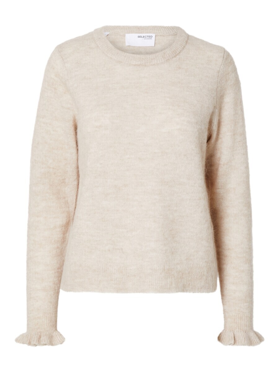 

Тонкий вязаный свитер SELECTED FEMME Sweater SLFLULU, кремовый