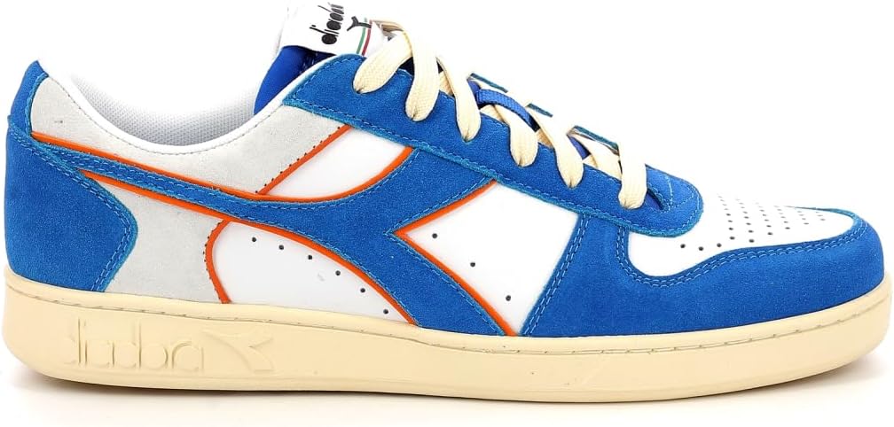 

Кроссовки Diadora Magic Basket Low Suede Leather 501.178565 01 C1161 col. White Cream Green, белый