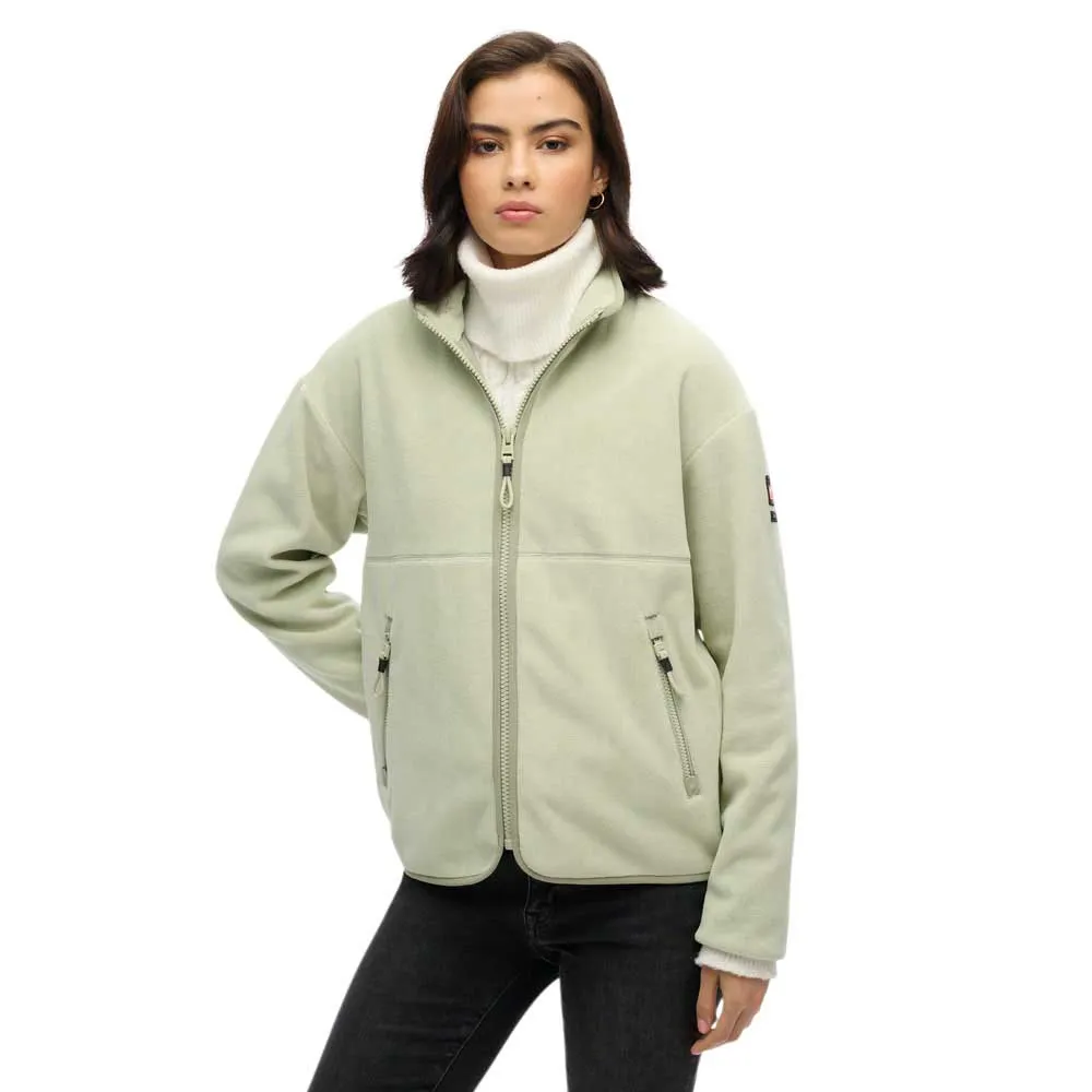 

Толстовка Superdry Active Fleece full zip, зеленый