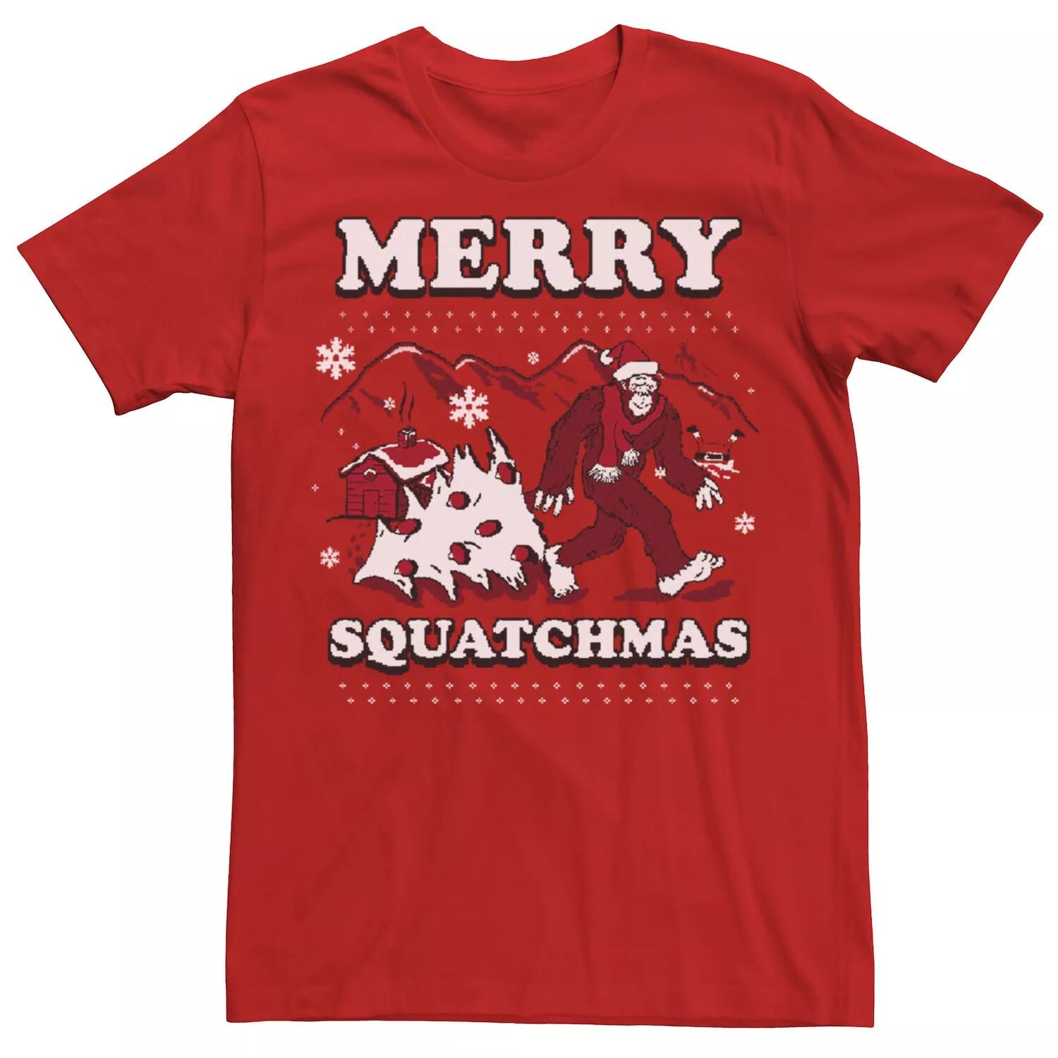 

Мужской свитер Ugly, футболка Merry Squatchmas Big Foot с рисунком мультфильма Licensed Character