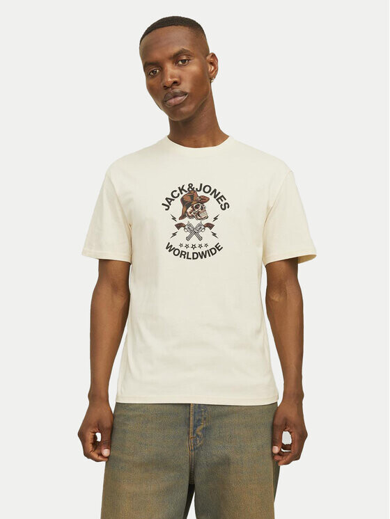 

Футболка стандартного кроя Jack&Jones, экрю