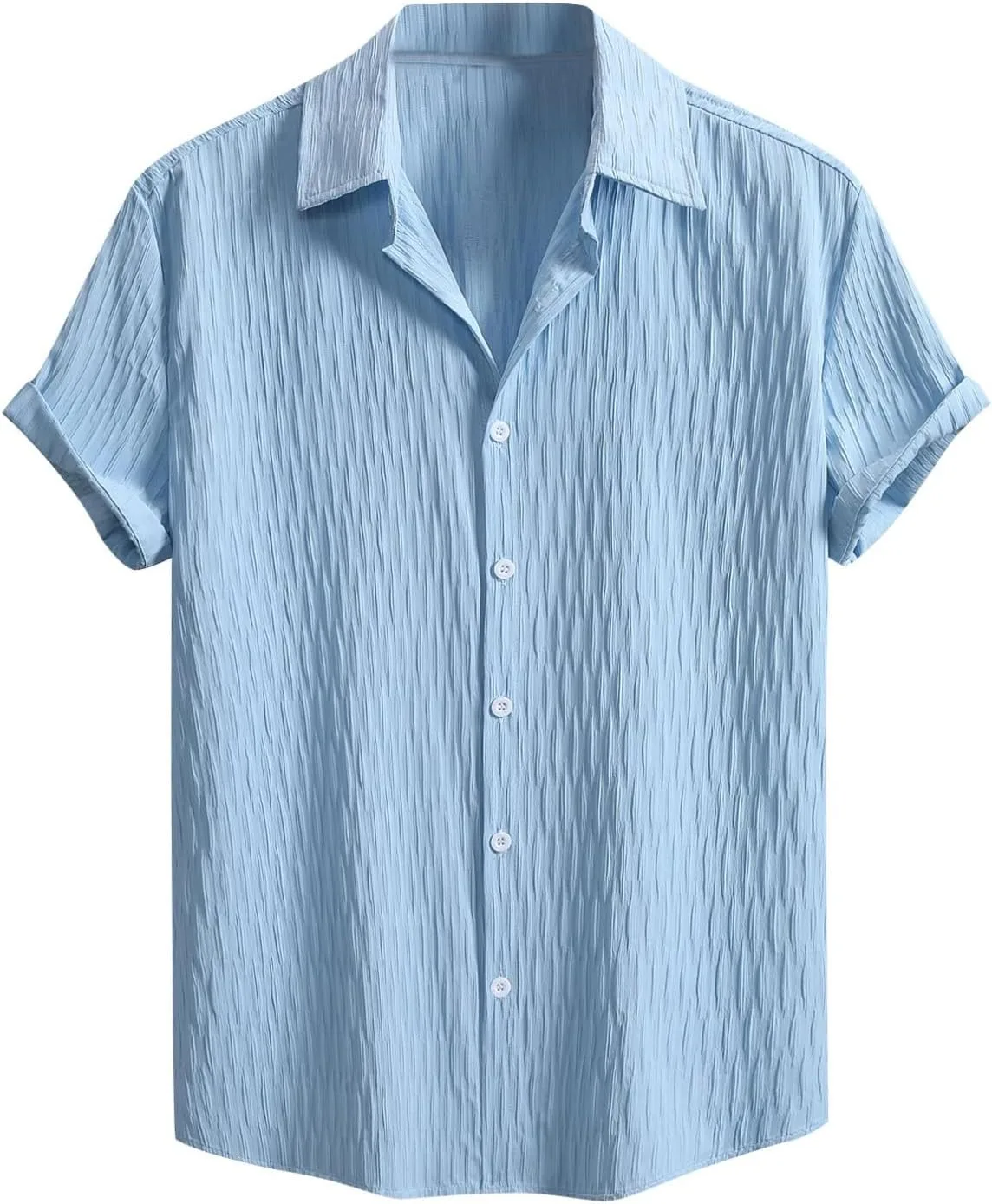 

Мужская повседневная рубашка на пуговицах, короткий рукав