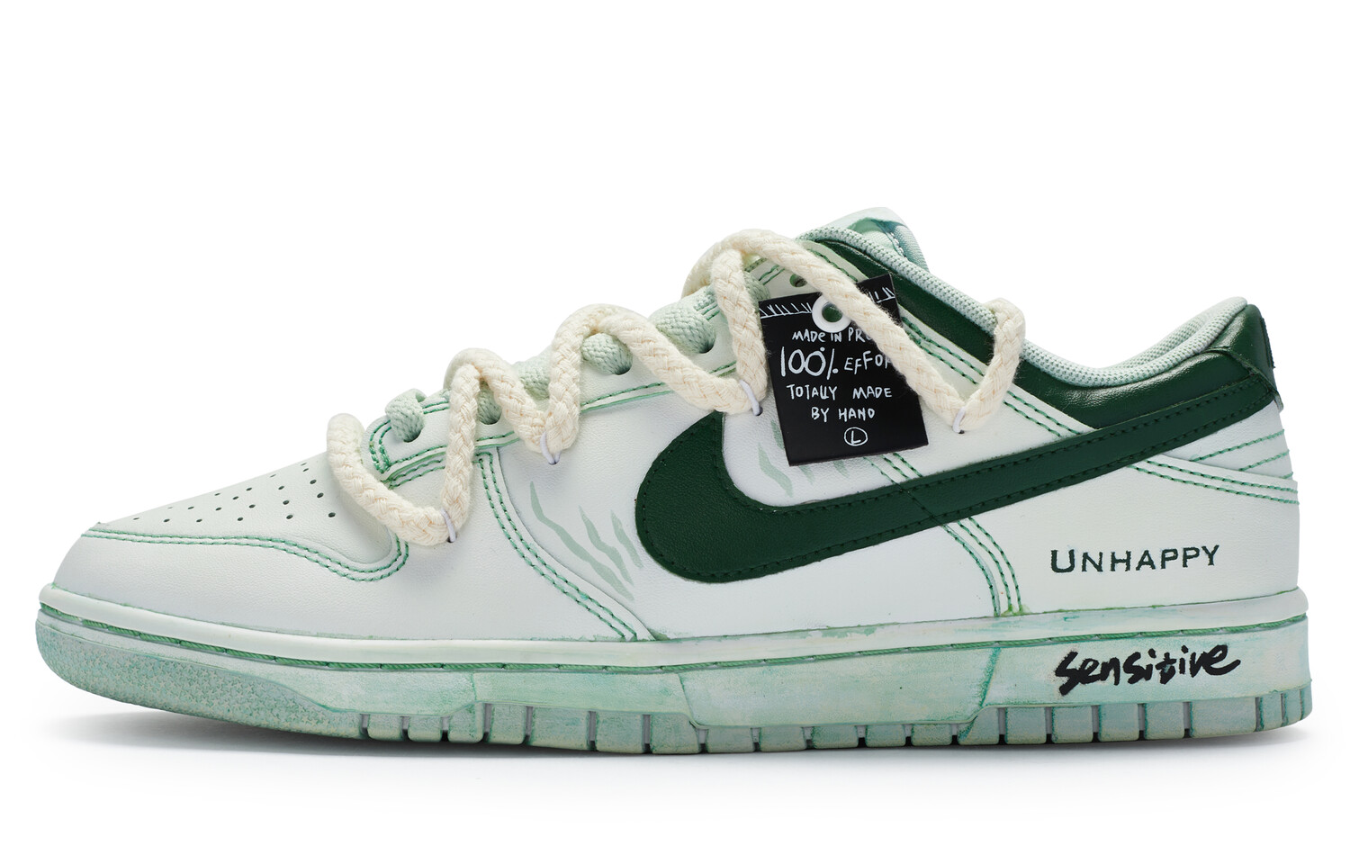 

Кроссовки Nike Dunk Skateboard Shoes Men Low-Top White/Green