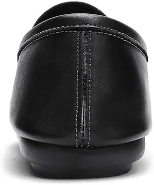 Лоферы мужские из кожи, Penny Loafers, черный SayfuR — фото 4