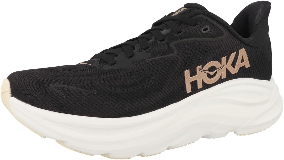 Женские дорожные беговые кроссовки Hoka One Clifton 10, черный — фото 2