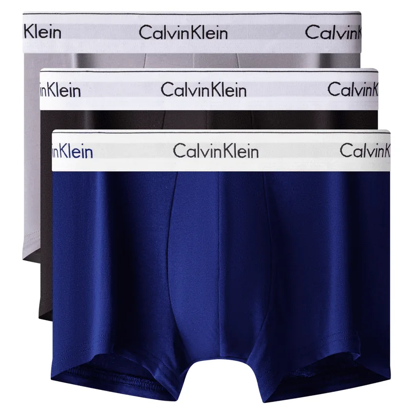 Мужские трусы 3 шт Calvin Klein, GVZ-Coconut Gray/Magnolia Red/Coconut Shell Brown — фото 3