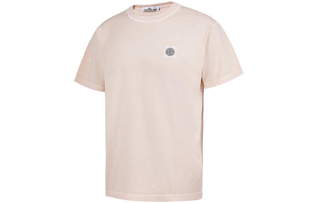 Футболка мужская розовая Stone Island, розовый — фото 3