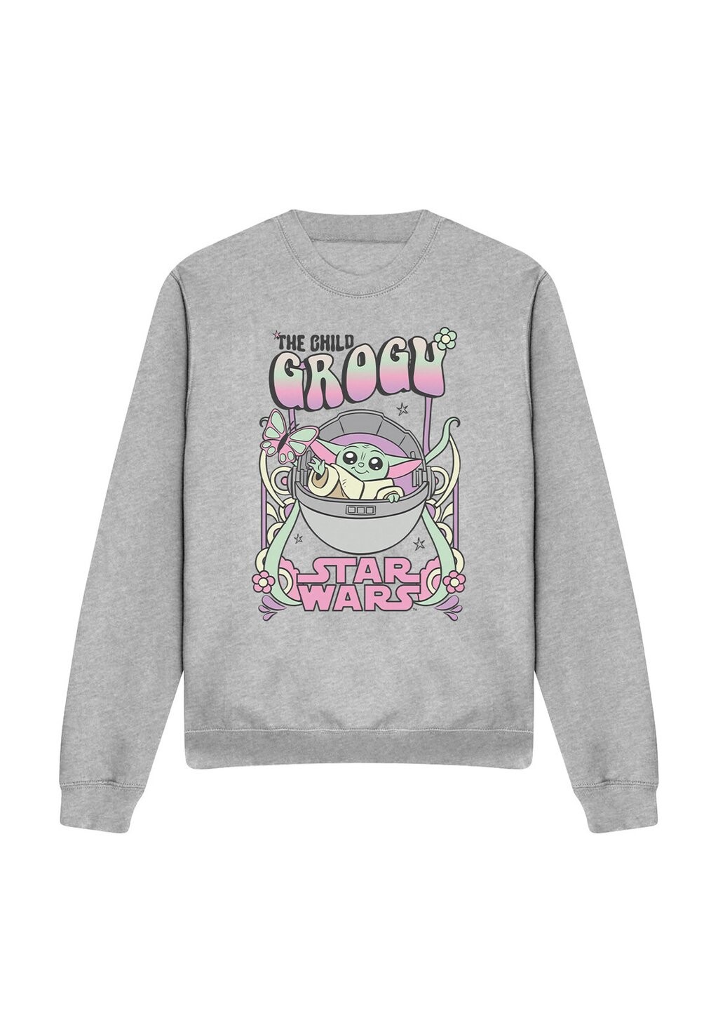 

Толстовка STAR WARS HIPPIE GROGU PRINT Star Wars, серый