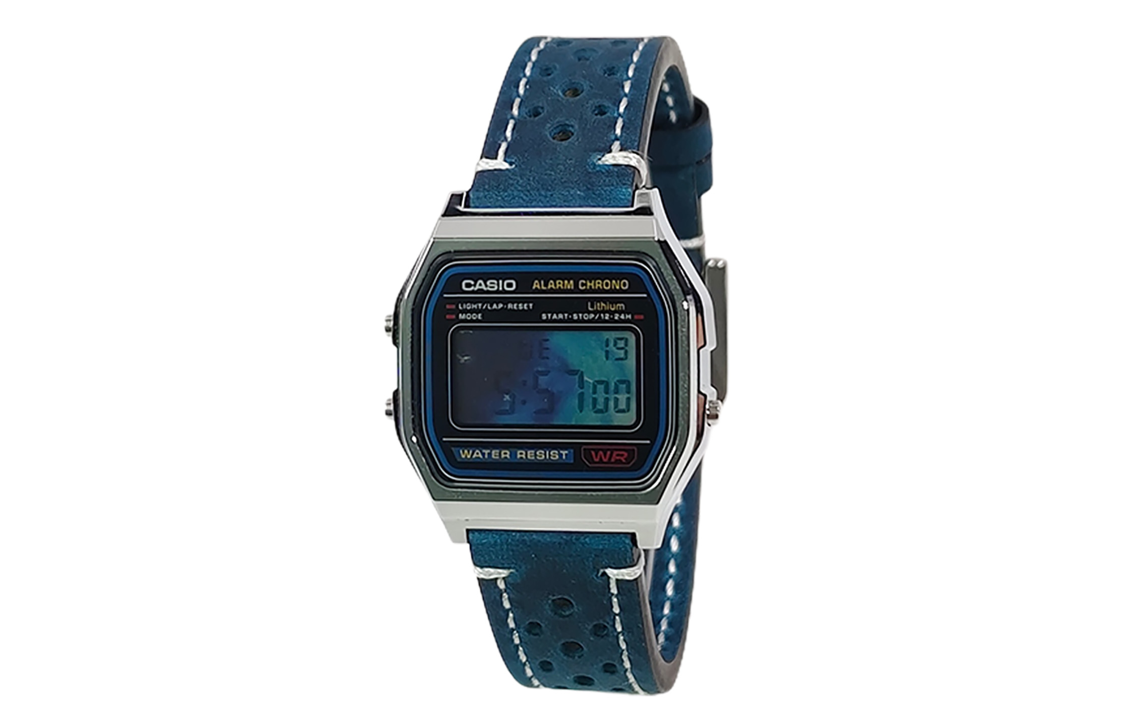 

CASIO Часы Retrofit Series Quartz Movement Leather Strap Watch Unisex Blue Dial