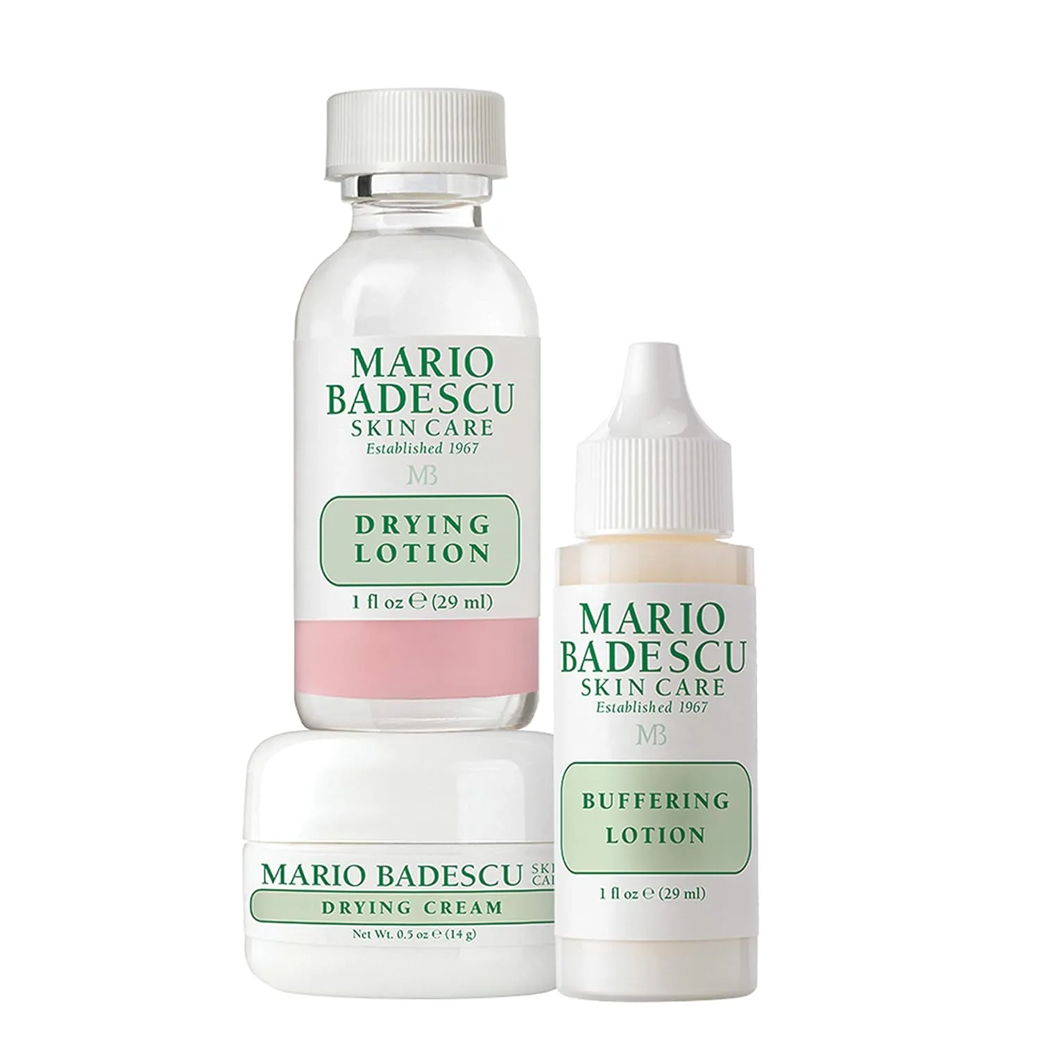 Набор для ухода за кожей лица Mario Badescu Acne Starter/Control/Repair для всех типов высыпаний | Идеально подходит для комбинированной или жирной кожи лица, обеспечивая здоровый и чистый цвет лица. Набор из 3 штук (1 шт.)