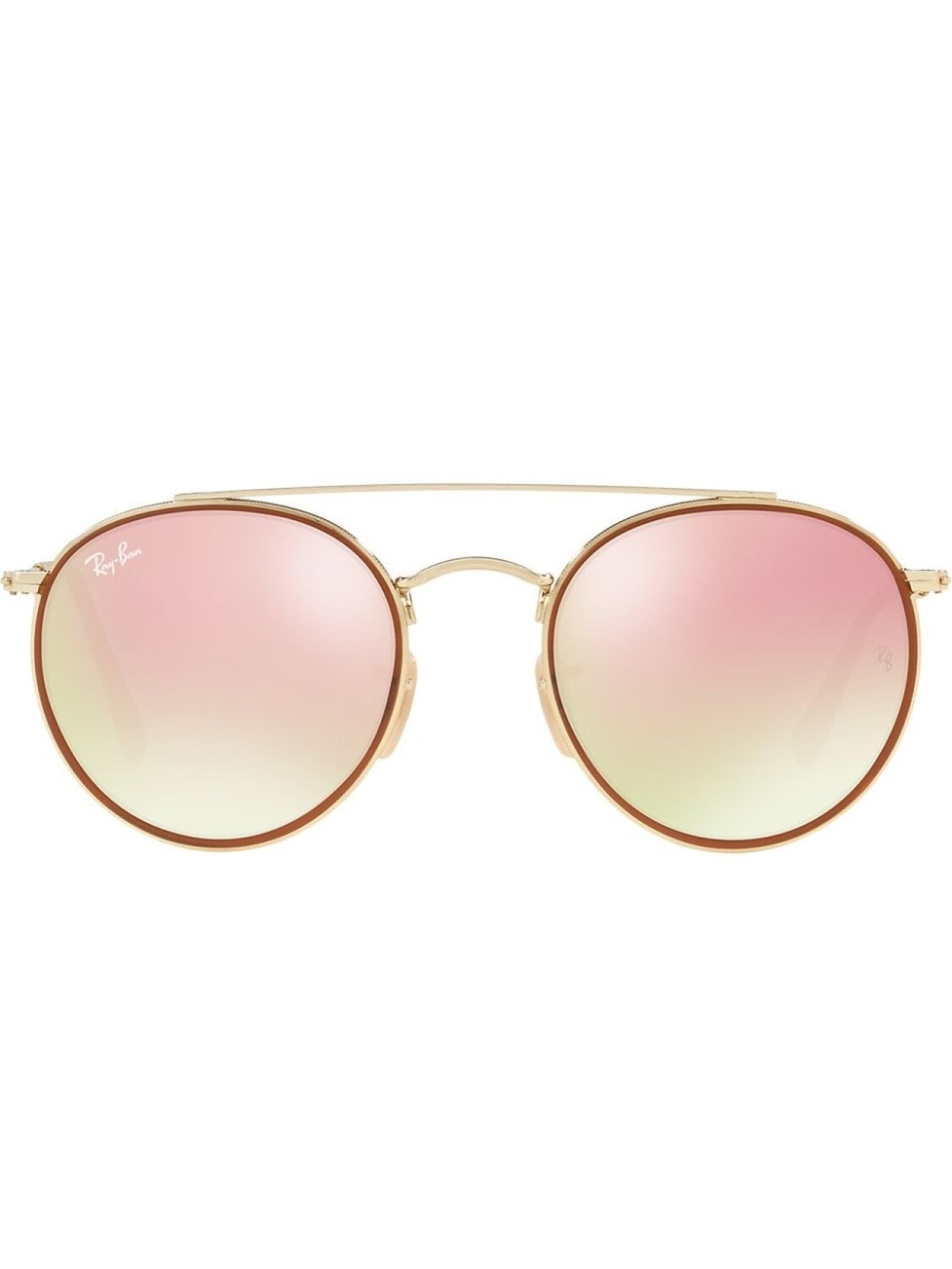 

Круглые солнцезащитные очки с двойным мостом Ray-Ban, золотистый
