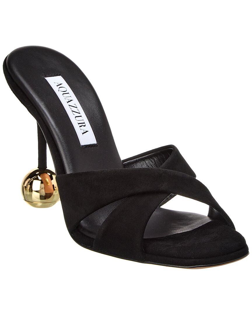 Сандалии из замши Aquazzura Darling 95, черный
