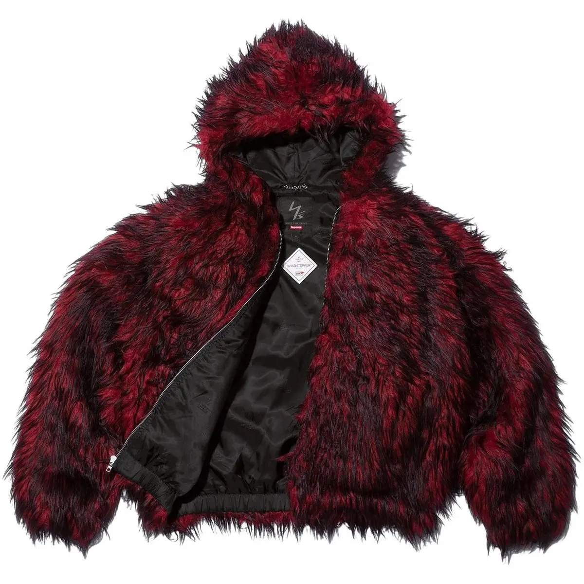 Supreme Куртка Y's By Yohji Yamamoto FW25 WEEK3 с капюшоном из искусственного меха ветрозащитная унисекс, Black — фото 4