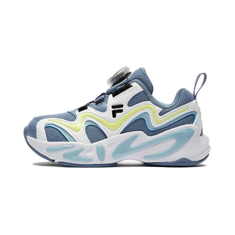 FILA KIDS Детские кроссовки для бега BOA Abrasion Resistant Low top цвета eternal blue и FILA white для детей 3-7 лет