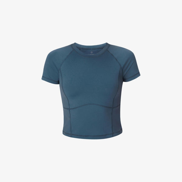 

Короткая облегающая футболка из стрейч-ткани All day Sweaty Betty, синий