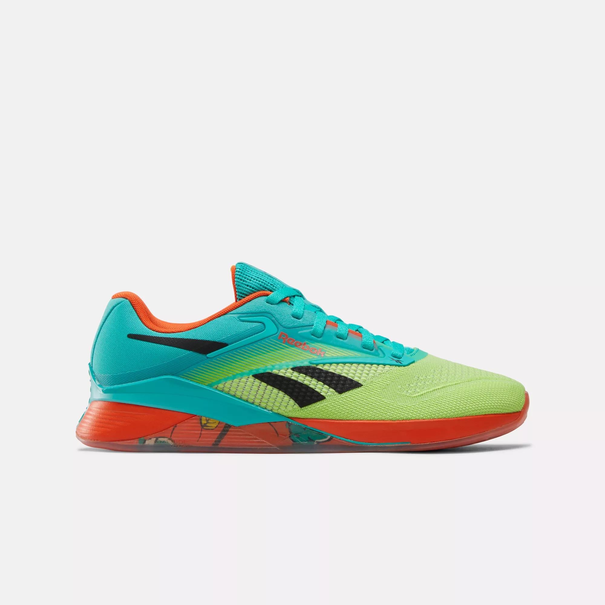 

Кроссовки Nano X4 Reebok, цвет unleashed green/acid yellow/black