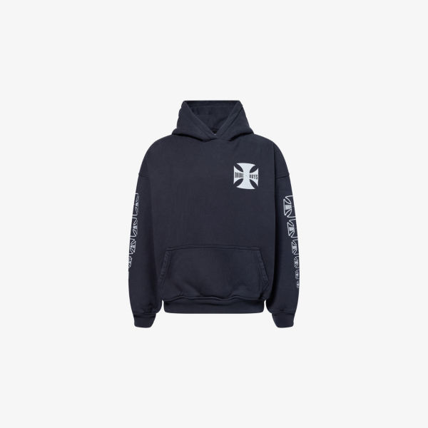 

Худи для мальчиков Rhude из хлопка с графическим принтом, черный