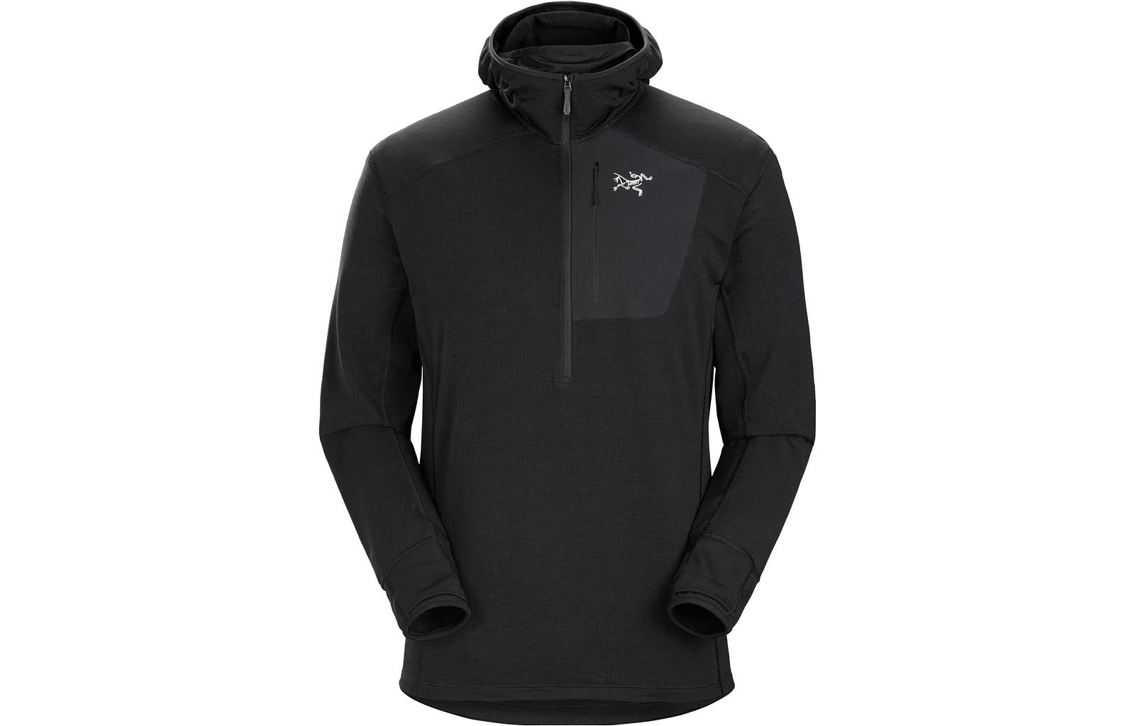 

Толстовка мужская Arcteryx с белым логотипом, черный