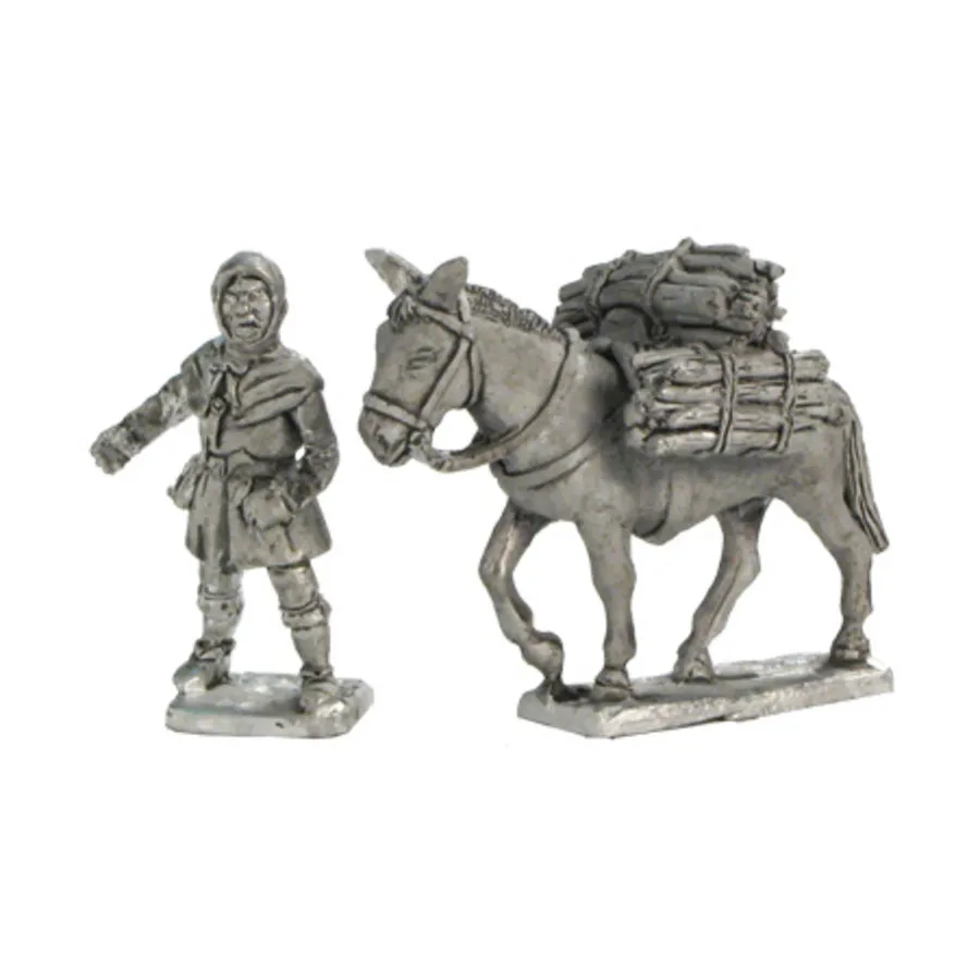 

Фермерский ведущий мул со связками дров, Historical Miniatures - Medieval - Citizens (28mm) (Mirliton SG)