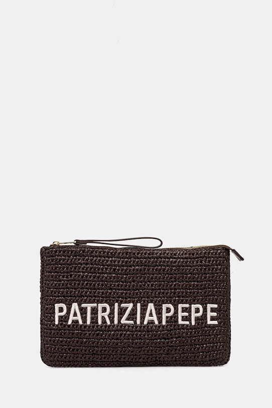 

Кожаный клатч Patrizia Pepe, коричневый