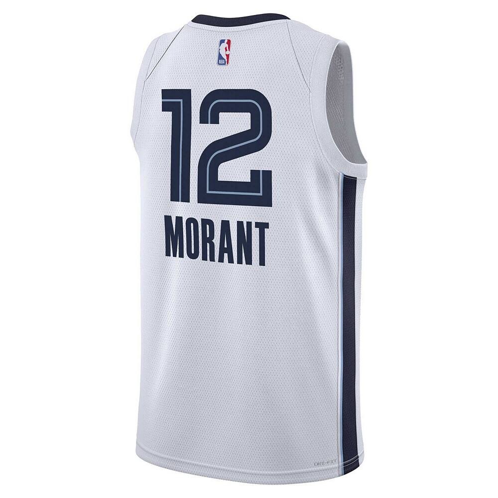 Молодежная белая майка Nike Ja Morant Memphis Grizzlies Swingman — Association Edition, цвет Grz White — фото 4