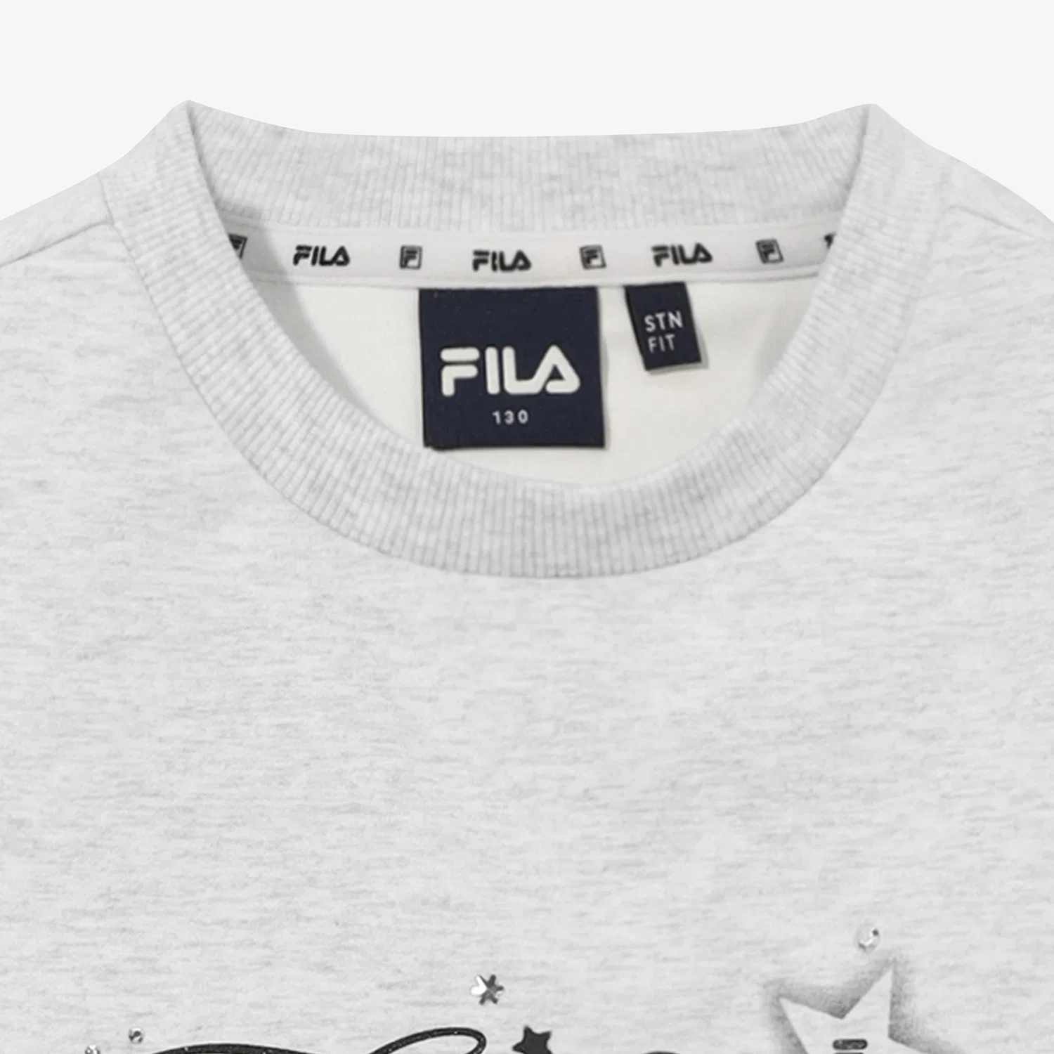 Детский многослойный свитшот Fila Kids Hotfix серого цвета — фото 3