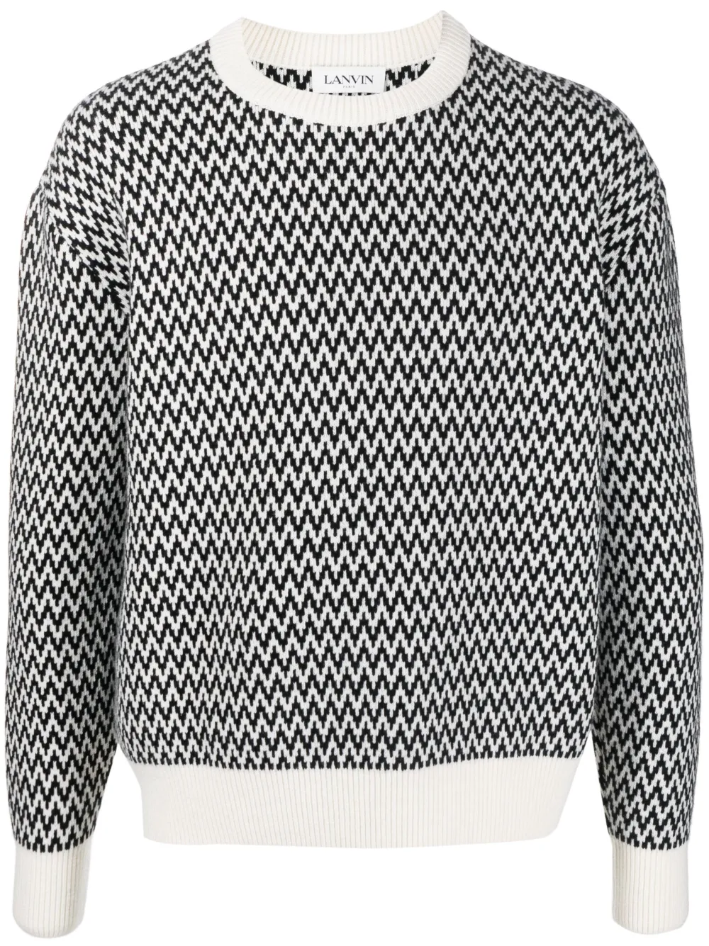 

Джемпер с узором шеврон Lanvin, черный