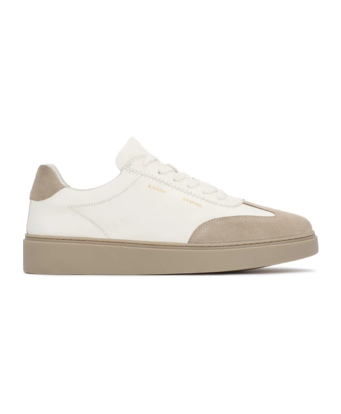 

Мужские кроссовки из замши и кожи. Kazar Studio, белый