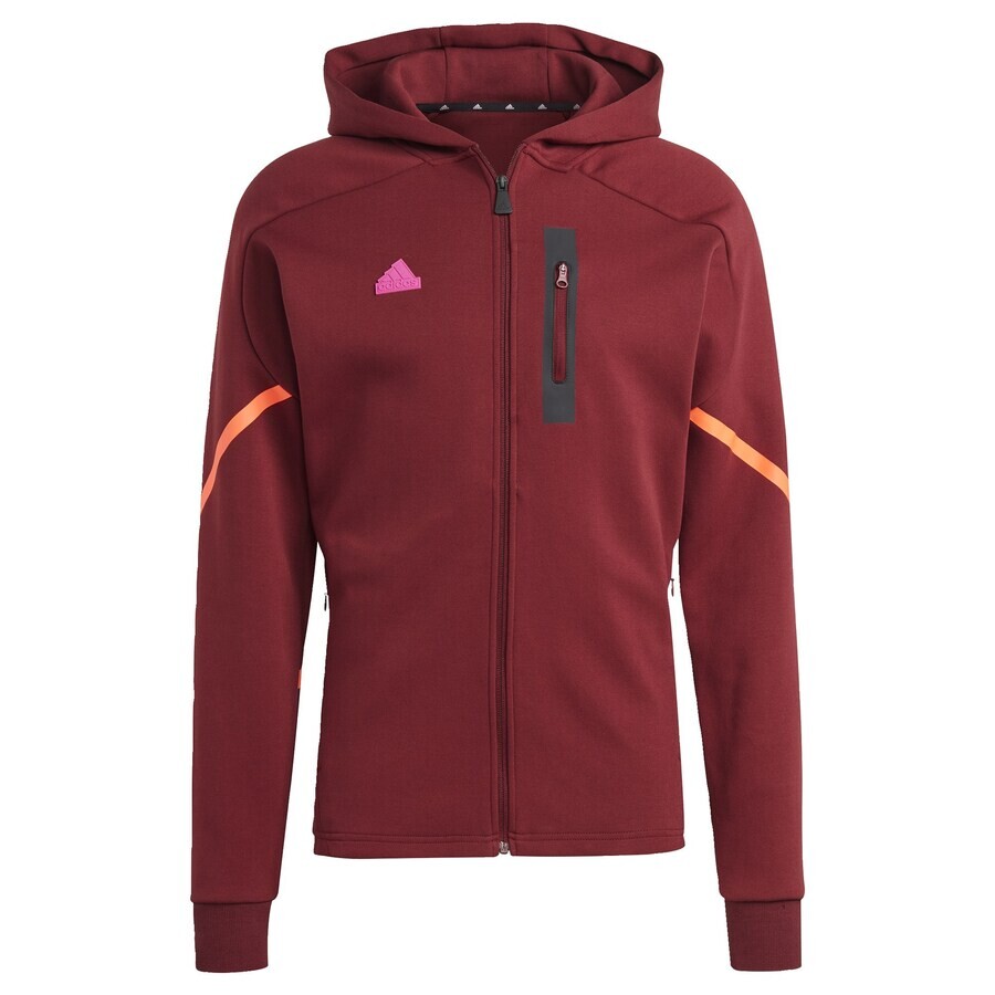 

Спортивная толстовка ADIDAS SPORTSWEAR Athletic Zip-Up Hoodie Designed for Gameday, бордовый