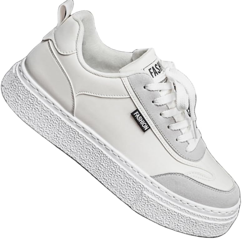 

Мужские удобные повседневные спортивные кроссовки с низким верхом на шнуровке, с толстой подошвой, увеличивающей рост Hoalox, белый