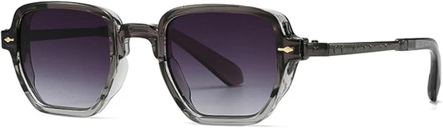 

Солнцезащитные очки в стиле ретро с заклепками для женщин, роскошные модные очки с градиентным затемнением, солнцезащитные очки UV400 для мужчин, трендовые UATXTAU, Gray Gray Gradient