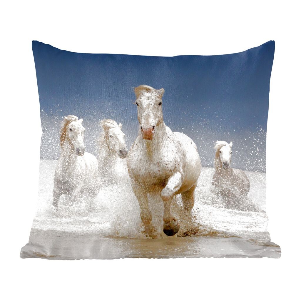 

Декоративная подушка MuchoWow диванная подушка для гостиной декоративная подушка 60 x 60 см лошади - вода - грязь - чехол на подушку - хлопчатобумажная ткань - декоративные чехлы на подушки