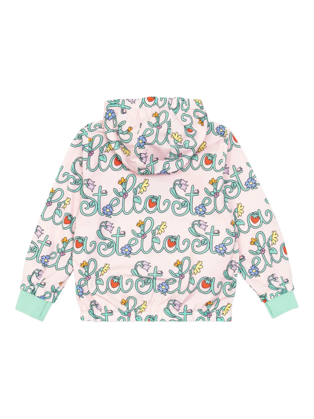 Куртка с капюшоном и цветочным узором Stella Mccartney Kids, розовый — фото 2