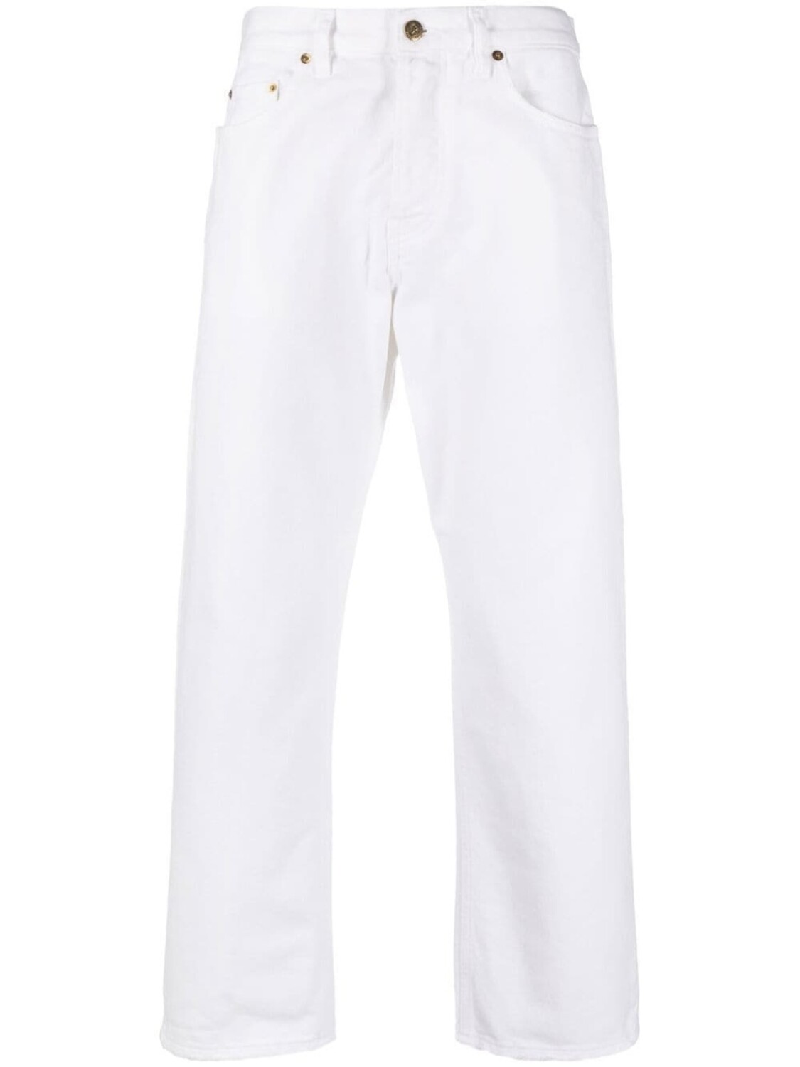 

Golden Goose прямые джинсы с эффектом потертости, белый