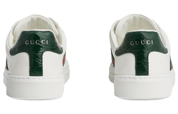 Кроссовки ace leather sneakers 'white green red' Gucci, белый — фото 4