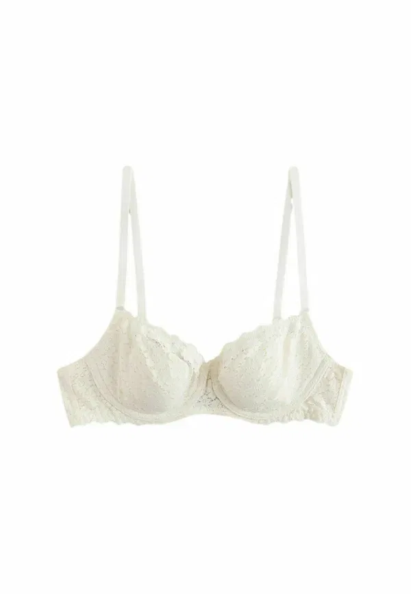 Бюстгальтер Next, модель Pad balcony fit lace bra, кремовый — фото 4