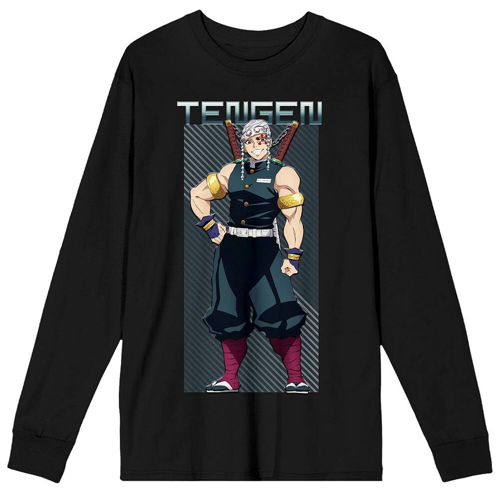 

Мужская футболка Demon Slayer Tengen Uzui с длинным рукавом Licensed Character, черный