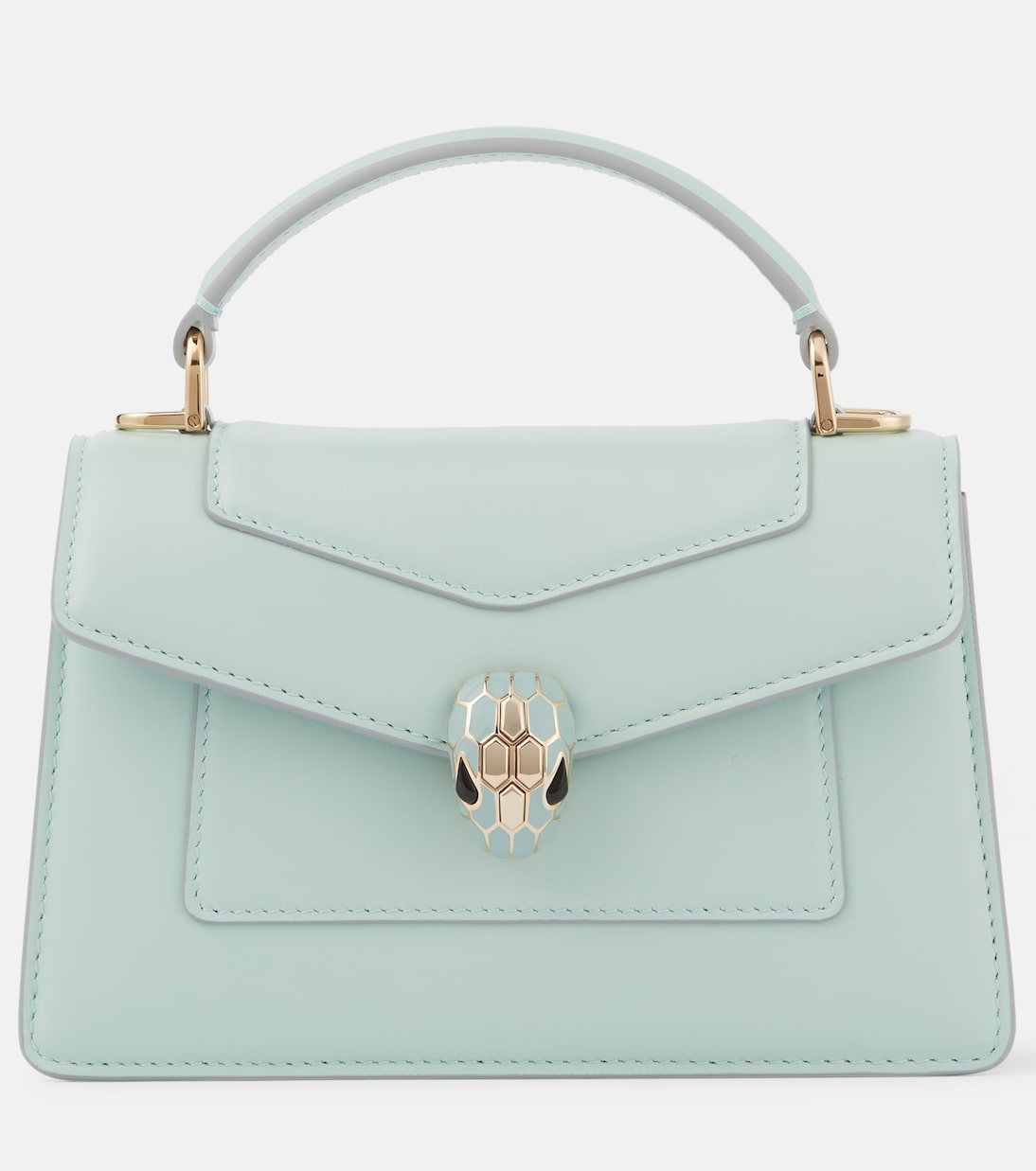 

Сумка-тоут Serpenti Forever из кожи Bvlgari, Acquamarina