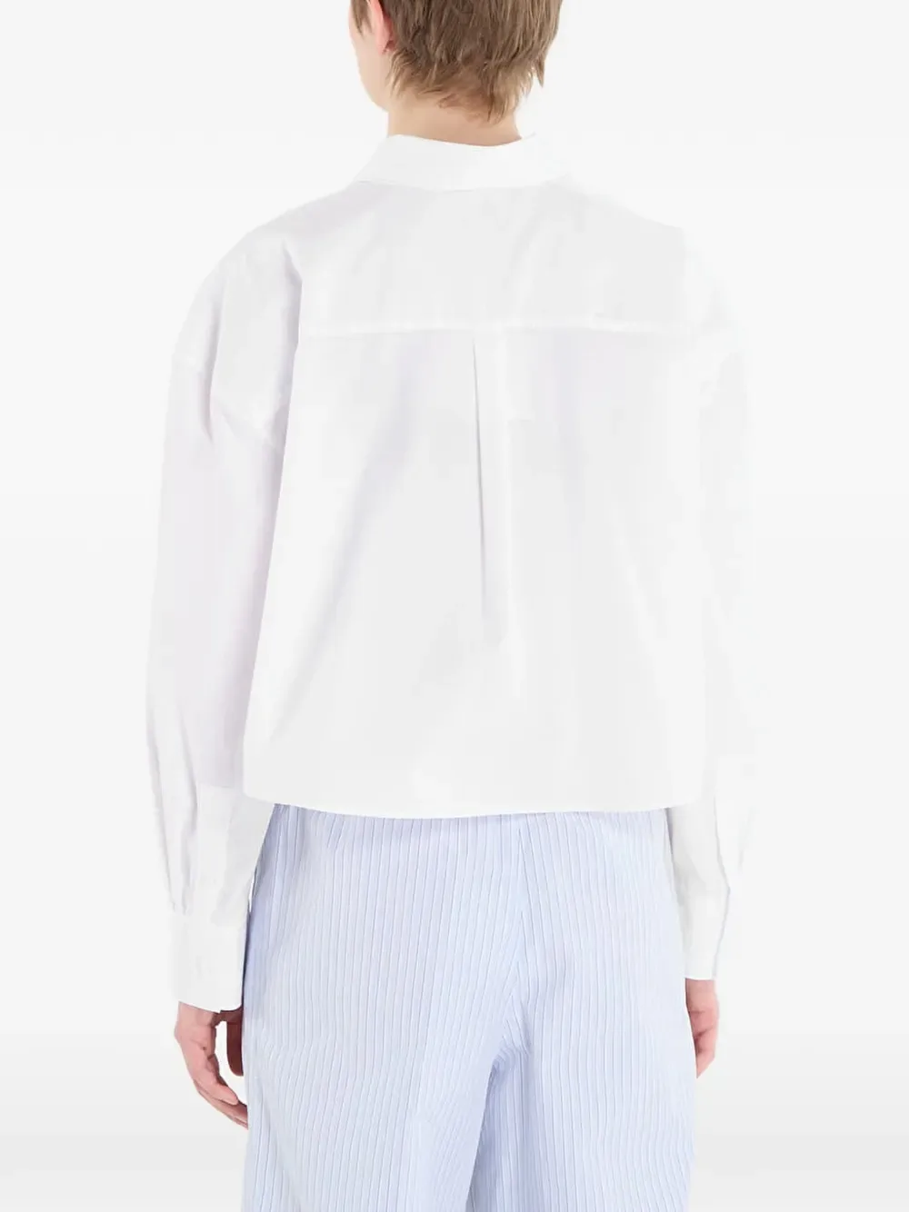 Укороченная рубашка из поплина Calvin Klein, белый — фото 2
