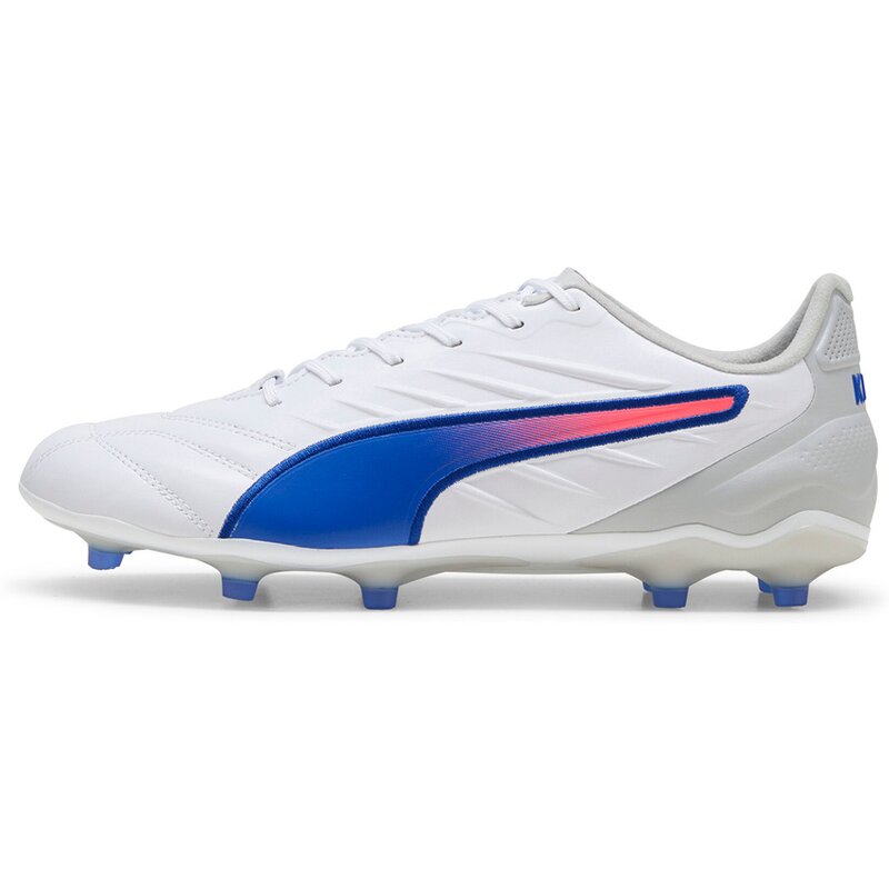 Футбольные бутсы для газона King Pro FG/AG Puma, цвет puma white-bluemazing-flat lig — фото 4