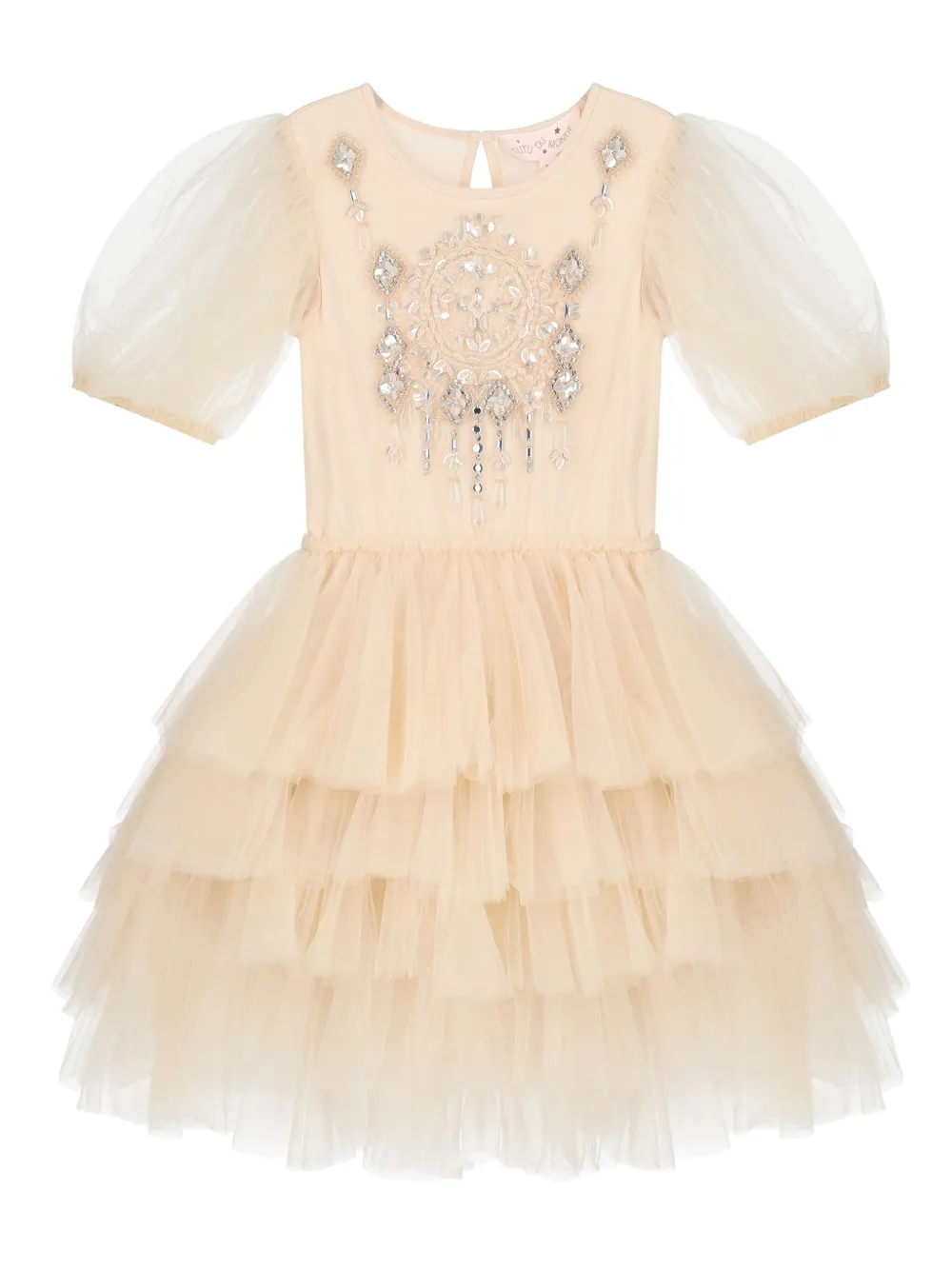 

Декорированное платье из тюля Tutu Du Monde, нейтральный