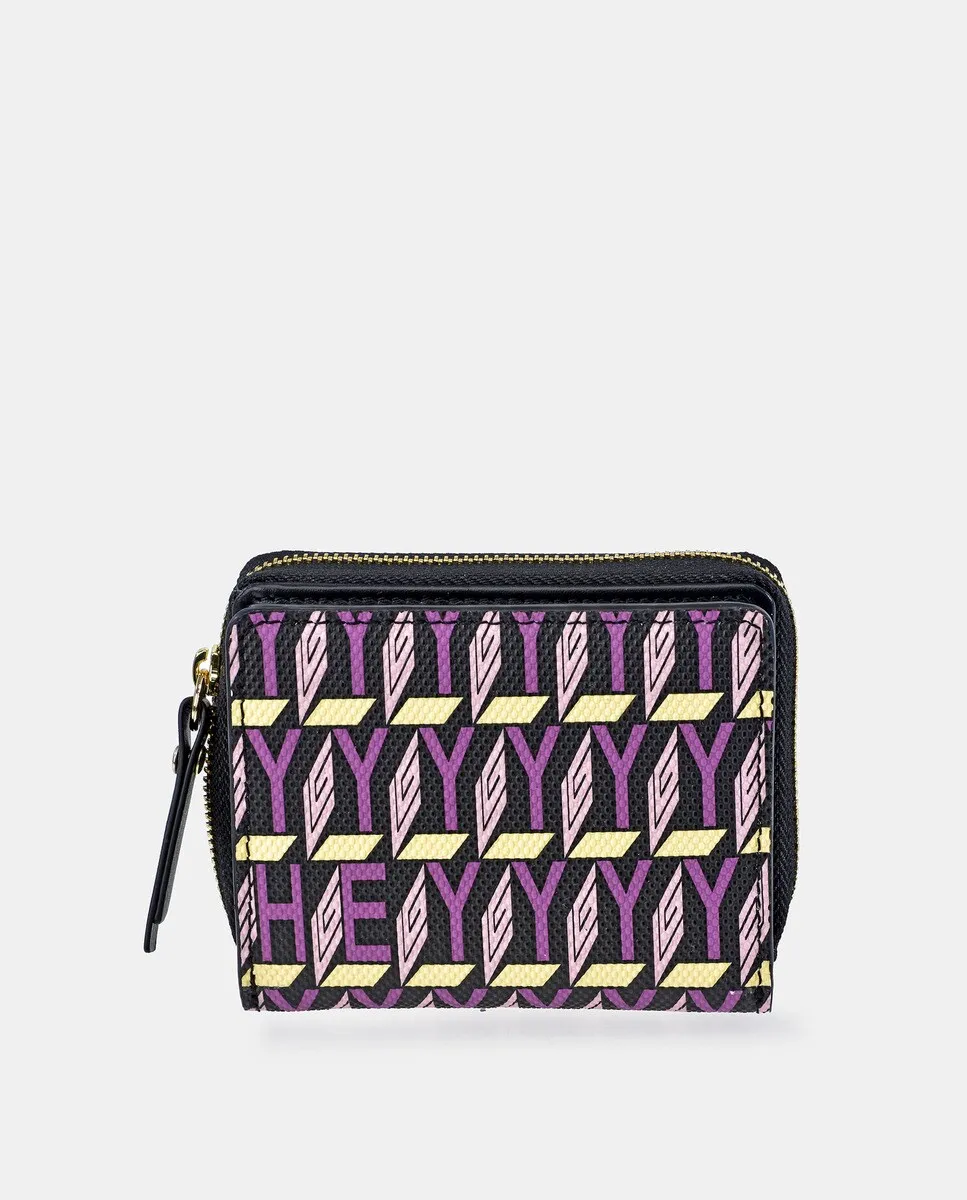 

Женский мини-кошелек на молнии Guy Laroche из синей парусины и кожи, фиолетовый